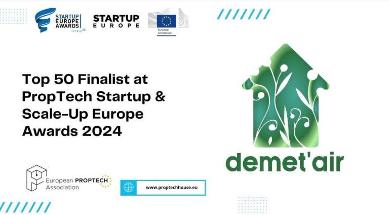 Demet'air nommé en tant que 50 startups prometteuses de la proptech